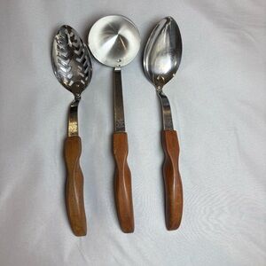Vintage Cutco 3 Piece Utensil Lot 12 Serving Spoon 13 Slotted Spoon 15 Ladle